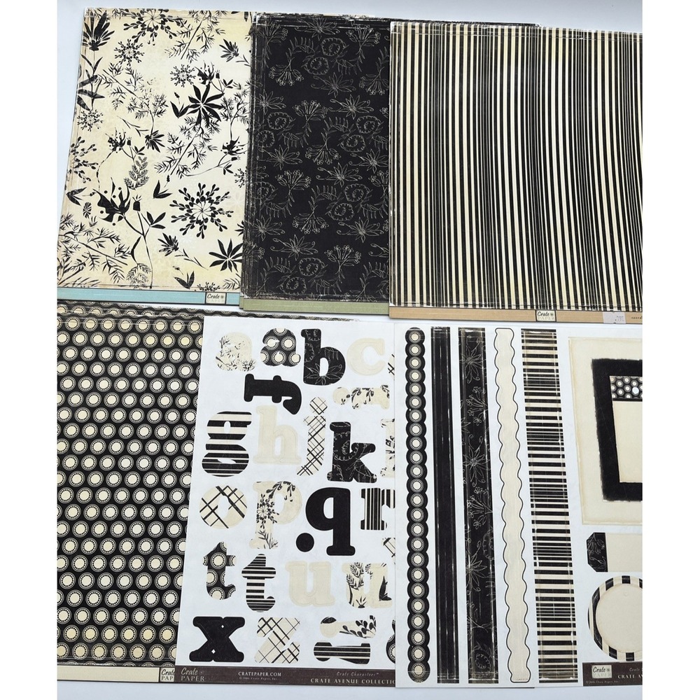 Vintage Crate Paper Crate Avenue 19 Pc 12x12 Scrapbook Paper & Die Cuts